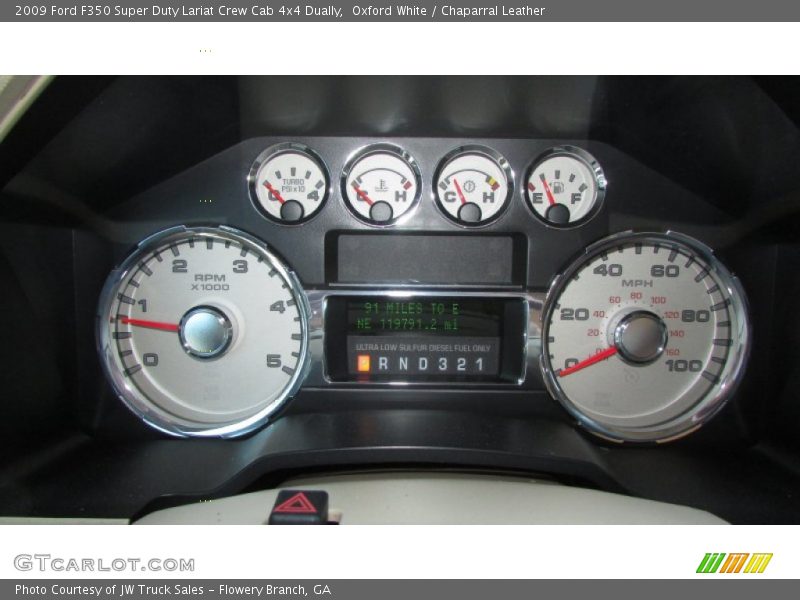 Oxford White / Chaparral Leather 2009 Ford F350 Super Duty Lariat Crew Cab 4x4 Dually