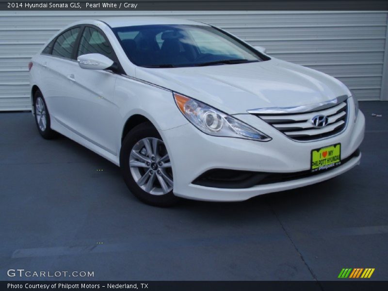 Pearl White / Gray 2014 Hyundai Sonata GLS