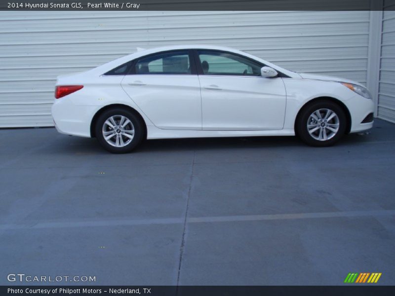 Pearl White / Gray 2014 Hyundai Sonata GLS