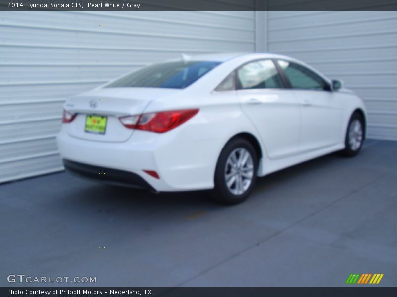 Pearl White / Gray 2014 Hyundai Sonata GLS