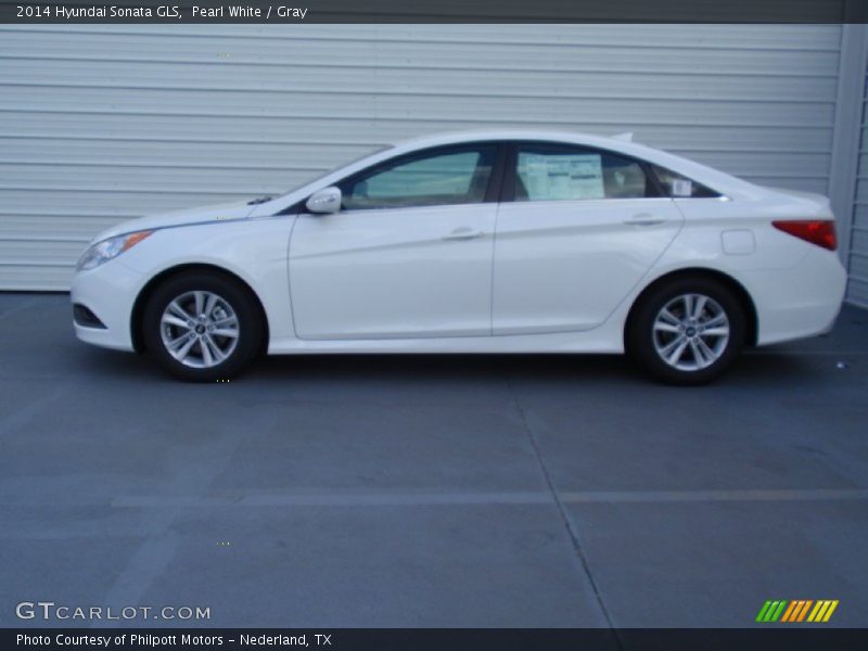 Pearl White / Gray 2014 Hyundai Sonata GLS