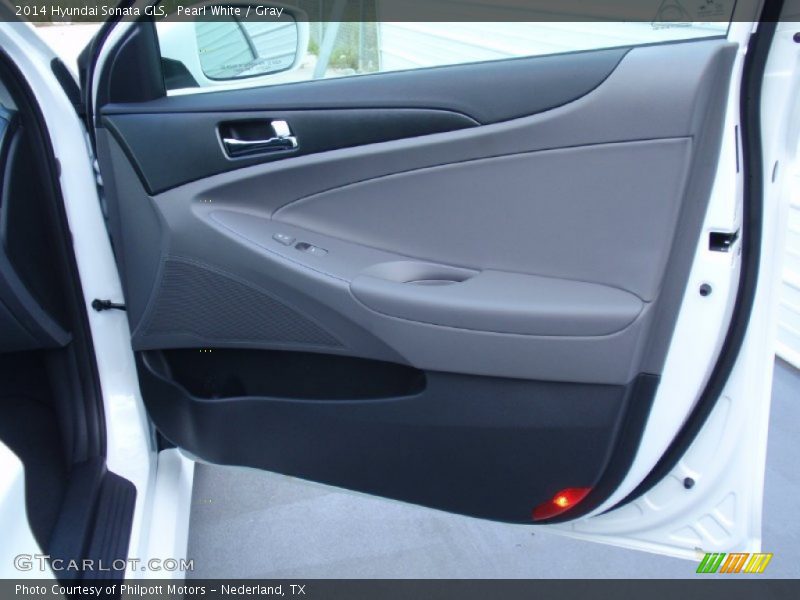 Pearl White / Gray 2014 Hyundai Sonata GLS