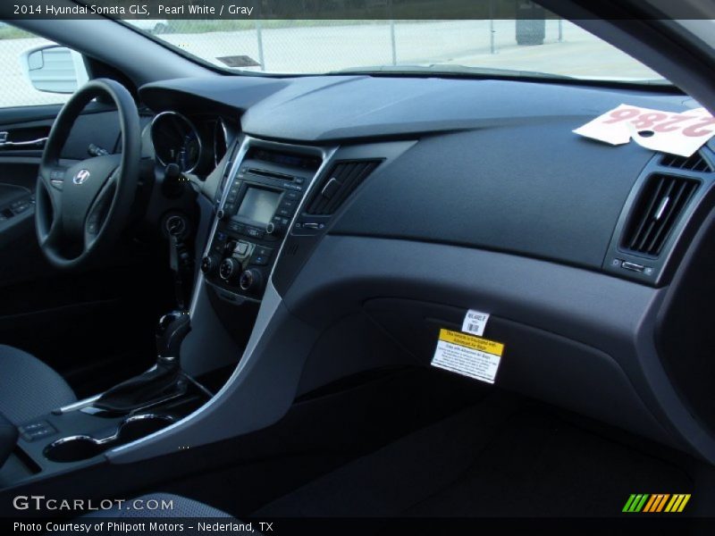 Pearl White / Gray 2014 Hyundai Sonata GLS