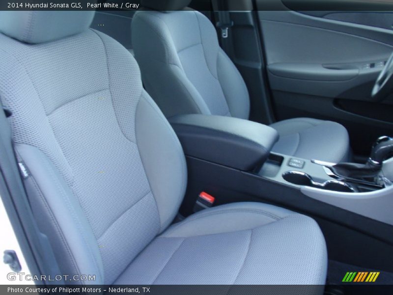 Pearl White / Gray 2014 Hyundai Sonata GLS