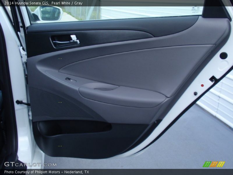 Pearl White / Gray 2014 Hyundai Sonata GLS