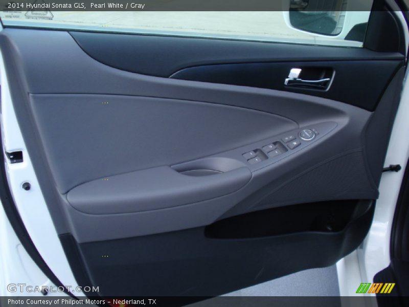 Pearl White / Gray 2014 Hyundai Sonata GLS