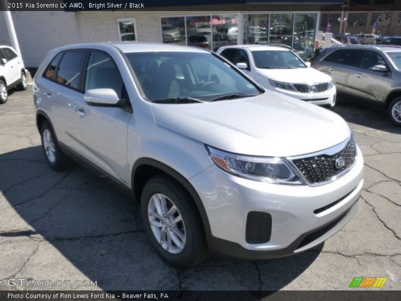 Bright Silver / Black 2015 Kia Sorento LX AWD