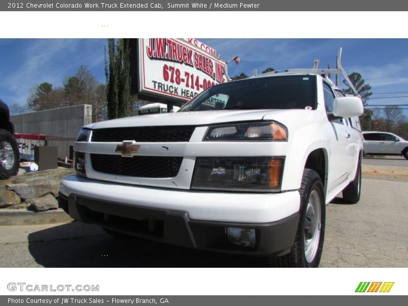 Summit White / Medium Pewter 2012 Chevrolet Colorado Work Truck Extended Cab