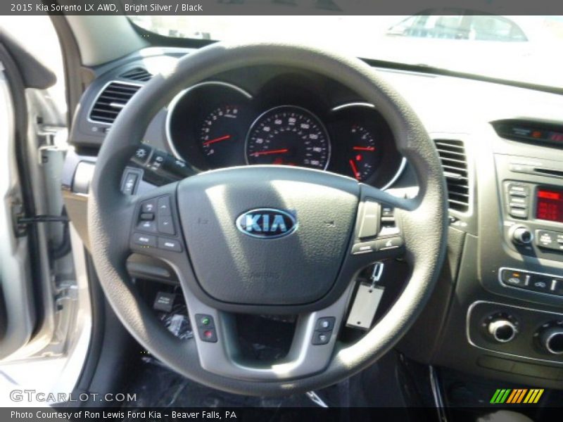 Bright Silver / Black 2015 Kia Sorento LX AWD