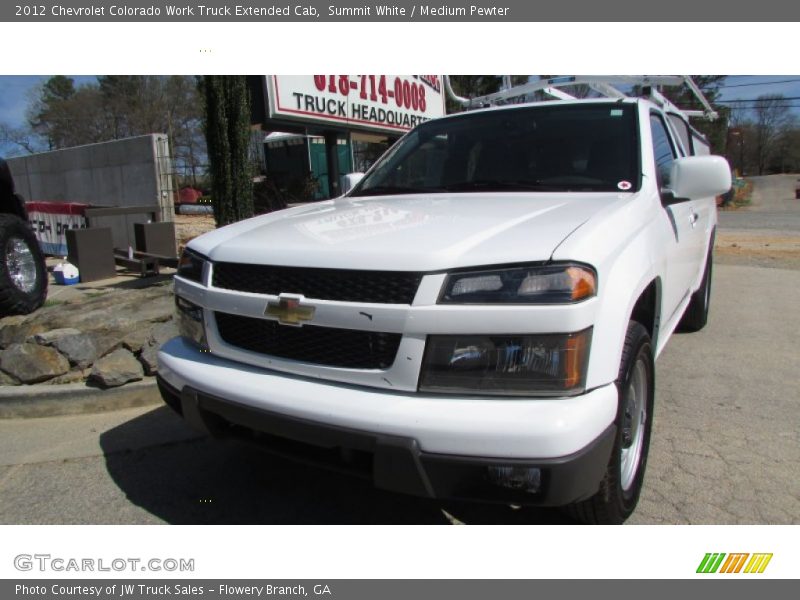 Summit White / Medium Pewter 2012 Chevrolet Colorado Work Truck Extended Cab