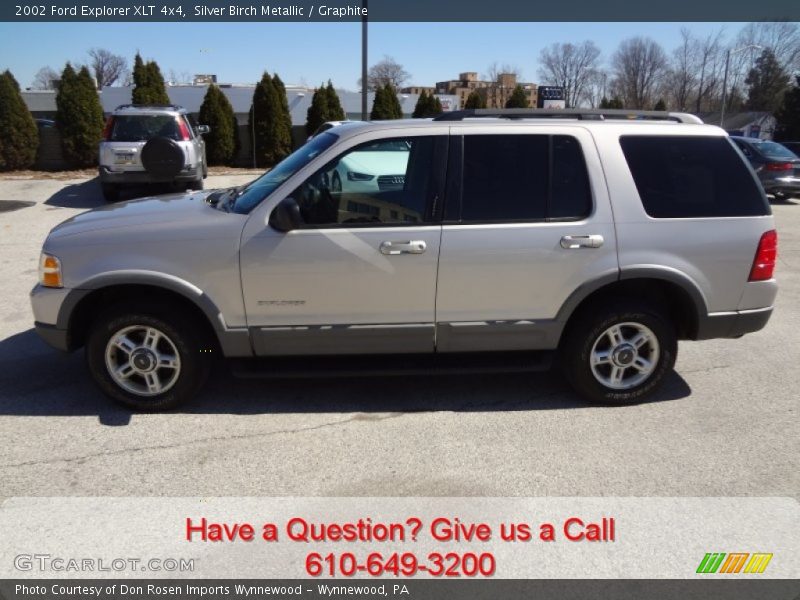 Silver Birch Metallic / Graphite 2002 Ford Explorer XLT 4x4