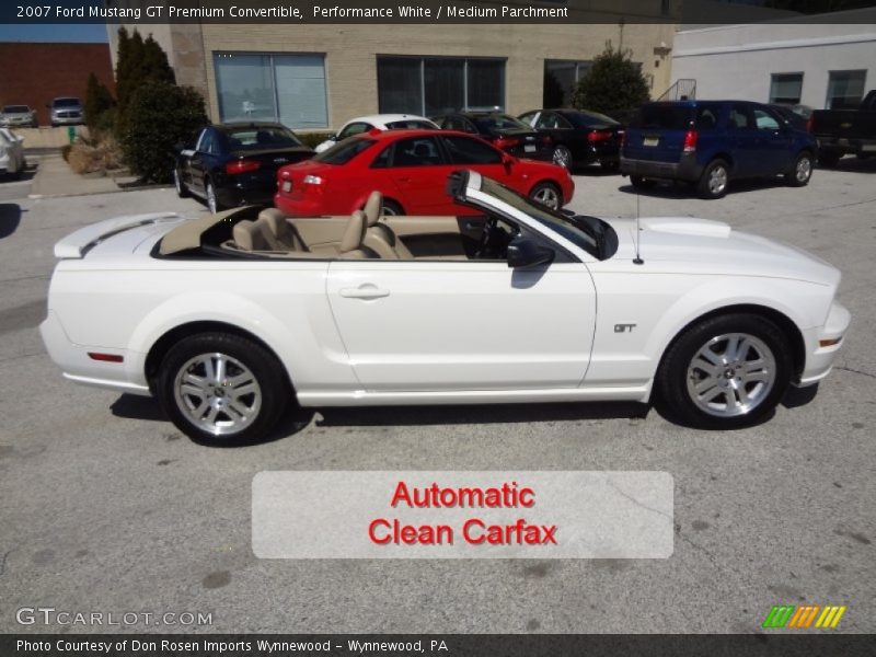 Performance White / Medium Parchment 2007 Ford Mustang GT Premium Convertible