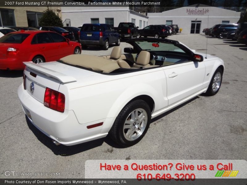 Performance White / Medium Parchment 2007 Ford Mustang GT Premium Convertible