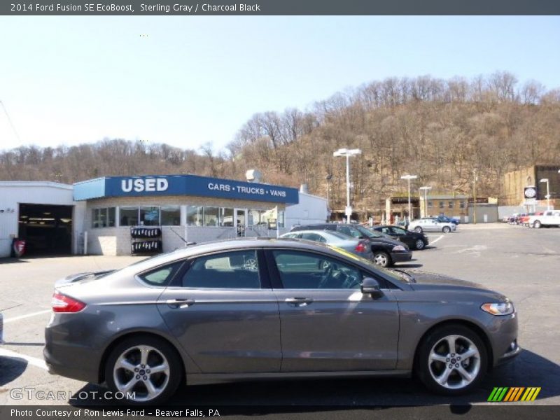 Sterling Gray / Charcoal Black 2014 Ford Fusion SE EcoBoost