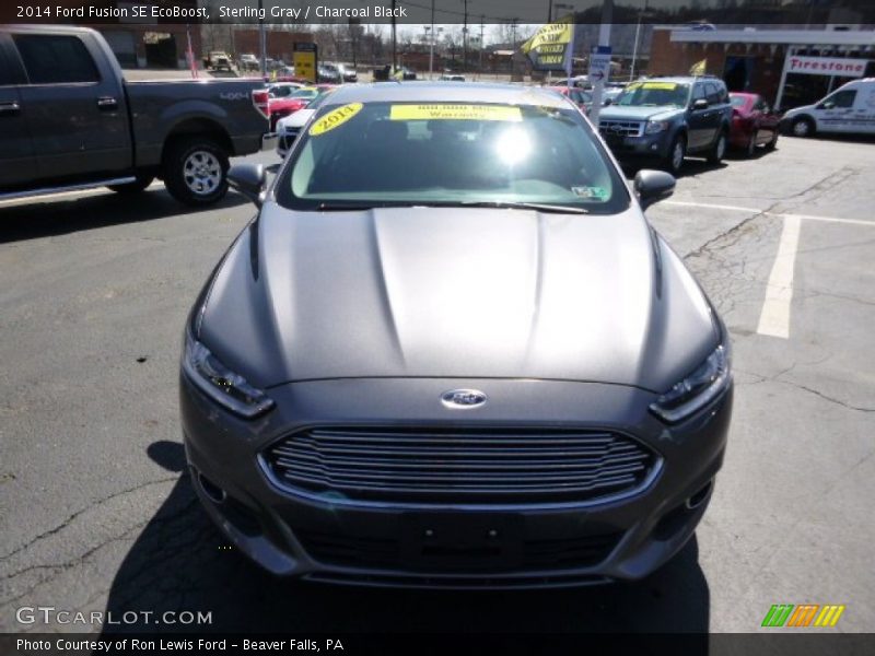 Sterling Gray / Charcoal Black 2014 Ford Fusion SE EcoBoost