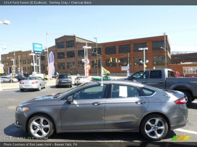 Sterling Gray / Charcoal Black 2014 Ford Fusion SE EcoBoost