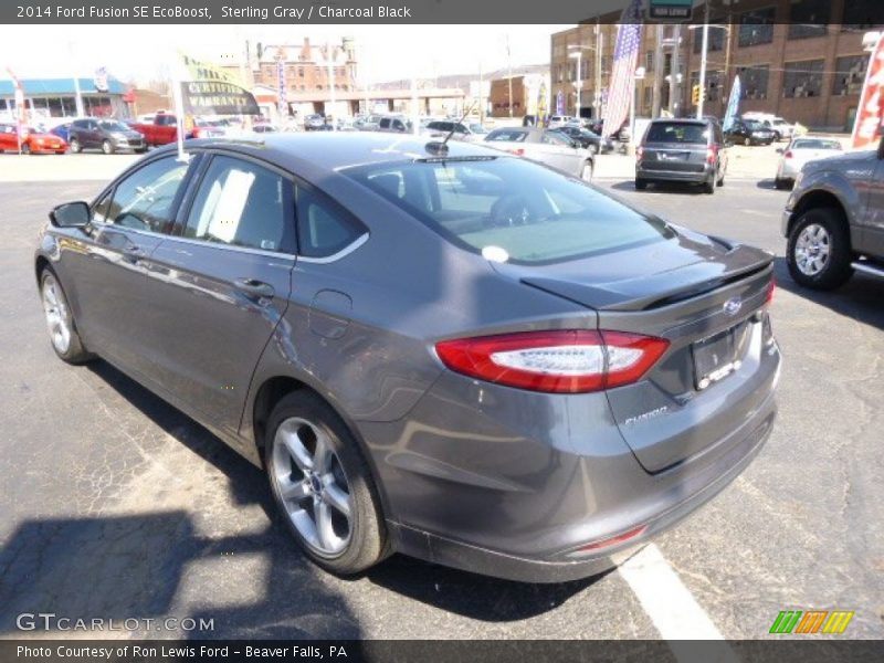 Sterling Gray / Charcoal Black 2014 Ford Fusion SE EcoBoost