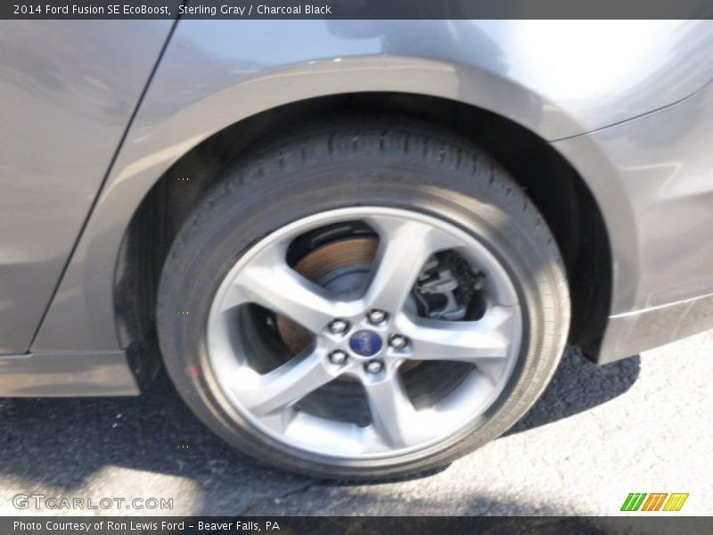 Sterling Gray / Charcoal Black 2014 Ford Fusion SE EcoBoost