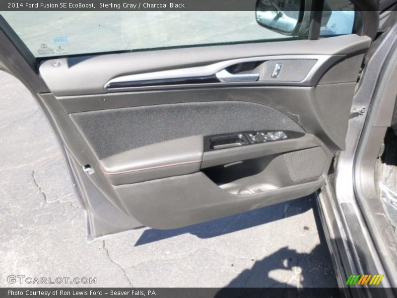 Sterling Gray / Charcoal Black 2014 Ford Fusion SE EcoBoost