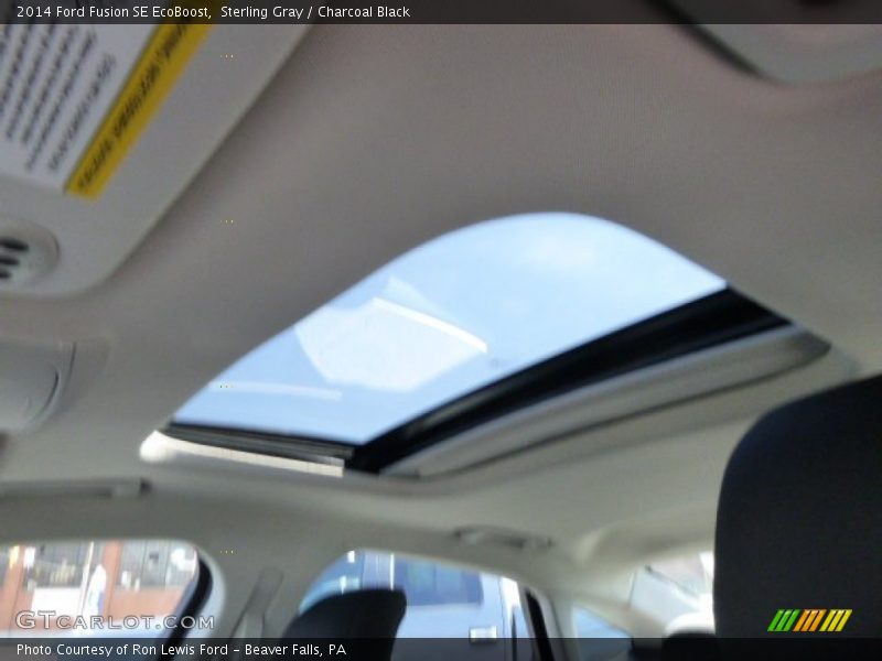 Sterling Gray / Charcoal Black 2014 Ford Fusion SE EcoBoost