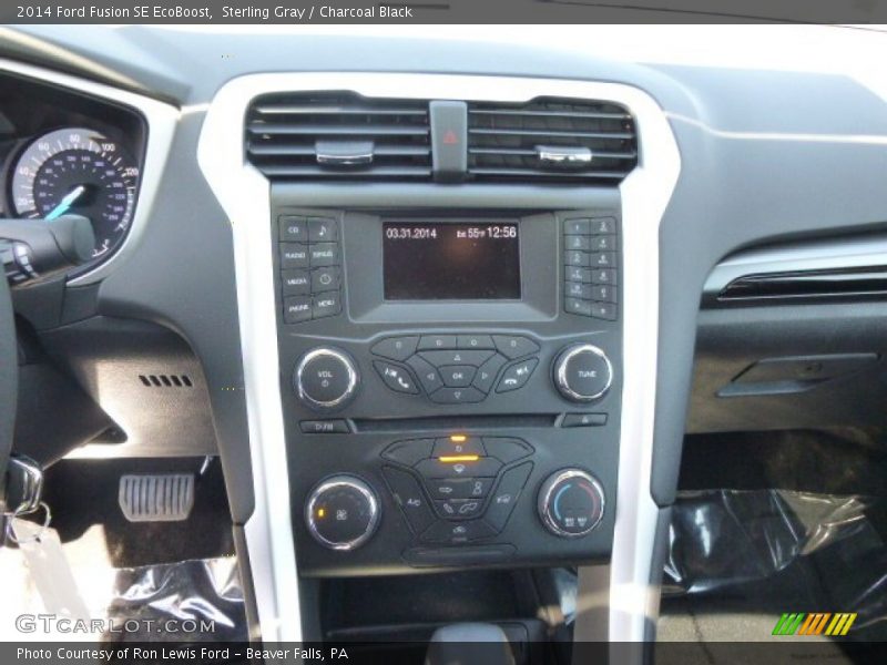Sterling Gray / Charcoal Black 2014 Ford Fusion SE EcoBoost