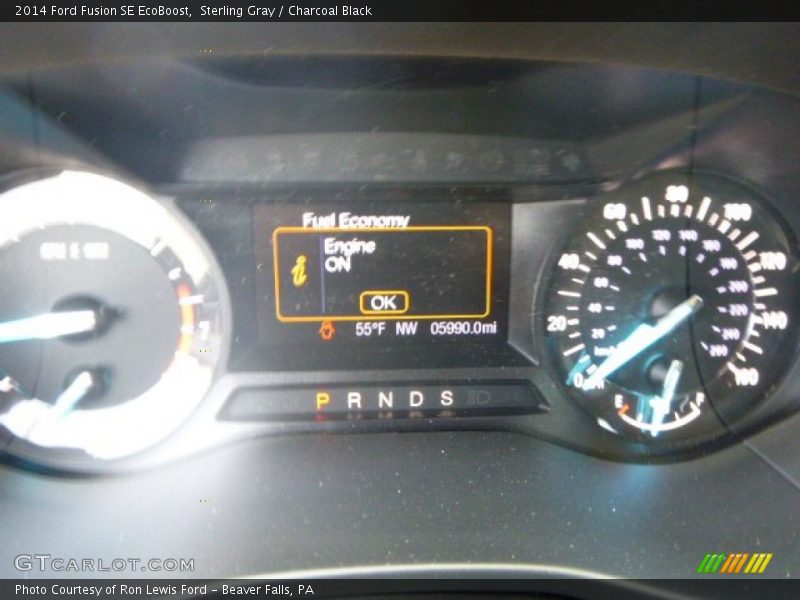 Sterling Gray / Charcoal Black 2014 Ford Fusion SE EcoBoost
