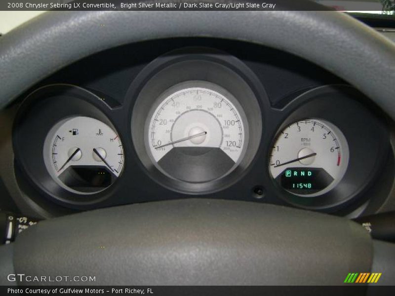 Bright Silver Metallic / Dark Slate Gray/Light Slate Gray 2008 Chrysler Sebring LX Convertible