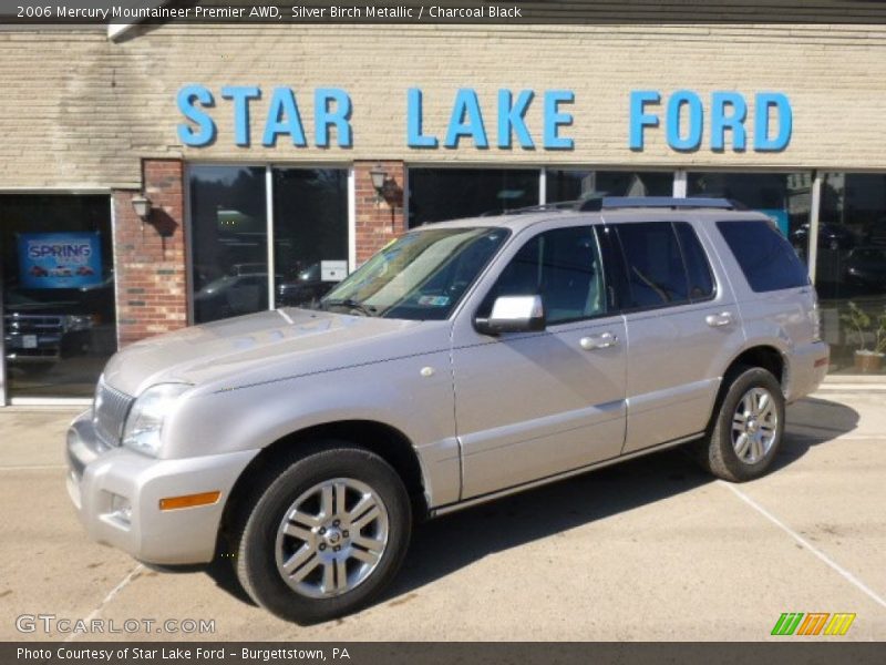 Silver Birch Metallic / Charcoal Black 2006 Mercury Mountaineer Premier AWD