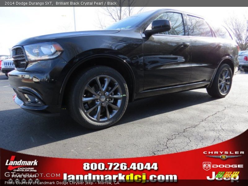 Brilliant Black Crystal Pearl / Black 2014 Dodge Durango SXT