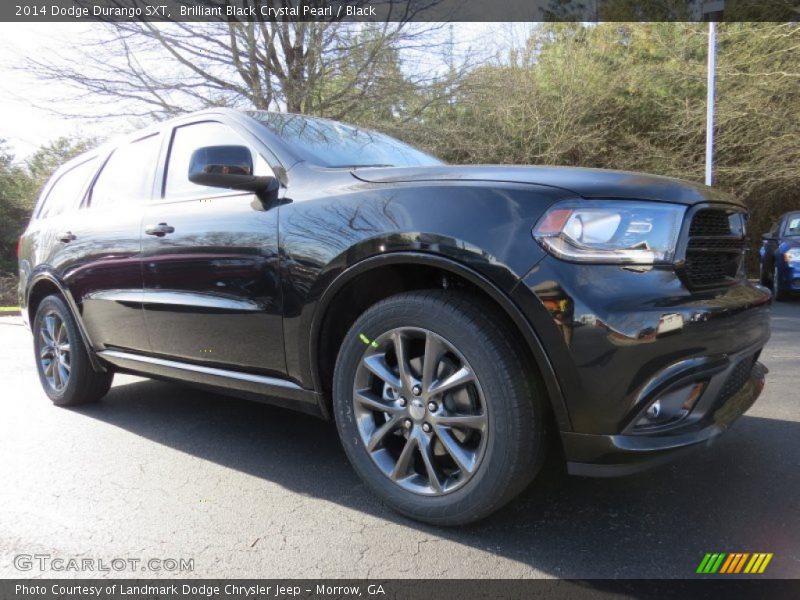 Brilliant Black Crystal Pearl / Black 2014 Dodge Durango SXT