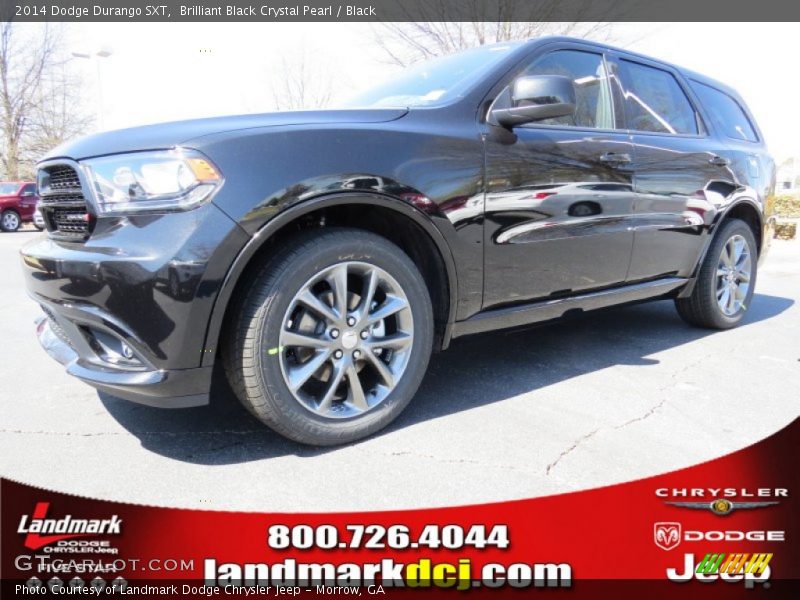 Brilliant Black Crystal Pearl / Black 2014 Dodge Durango SXT