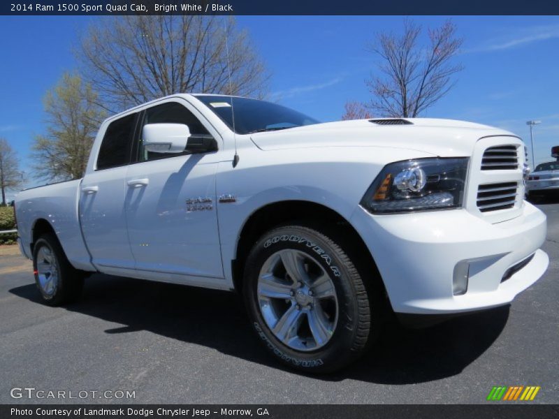 Bright White / Black 2014 Ram 1500 Sport Quad Cab