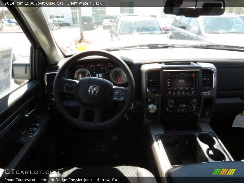 Bright White / Black 2014 Ram 1500 Sport Quad Cab