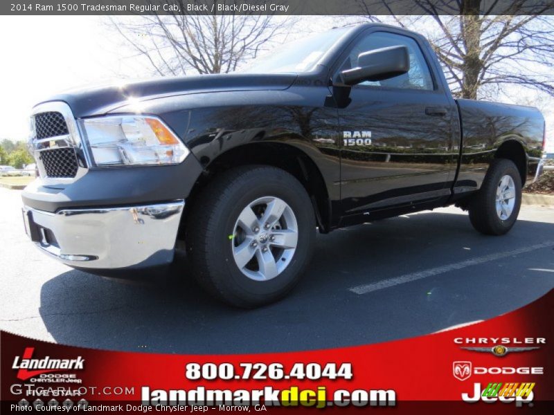 Black / Black/Diesel Gray 2014 Ram 1500 Tradesman Regular Cab