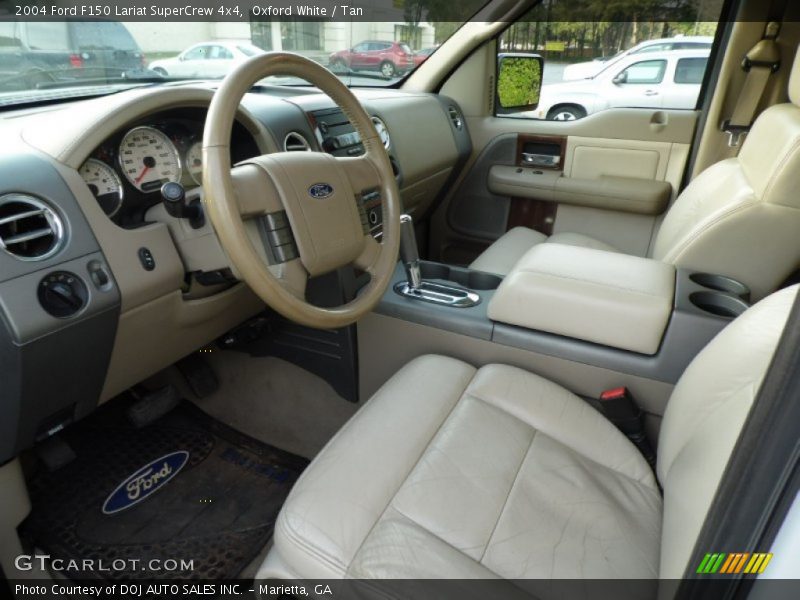 Oxford White / Tan 2004 Ford F150 Lariat SuperCrew 4x4