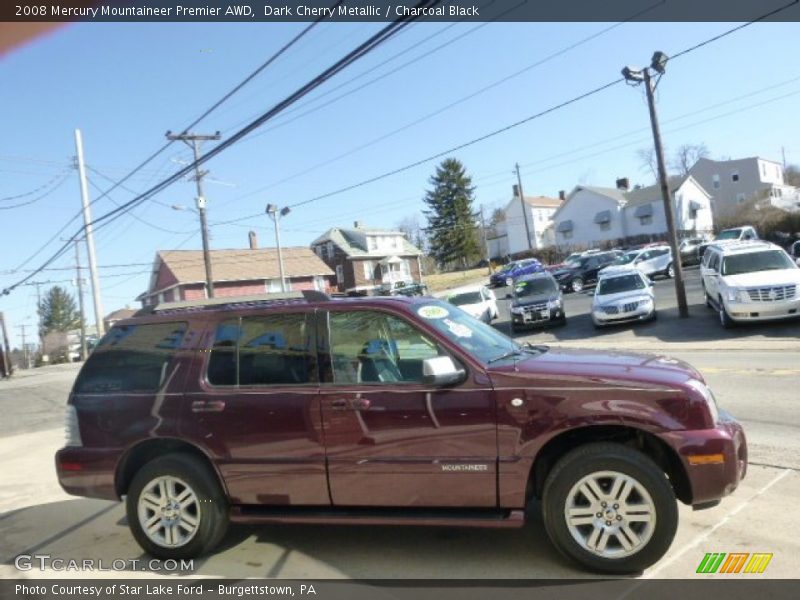 Dark Cherry Metallic / Charcoal Black 2008 Mercury Mountaineer Premier AWD