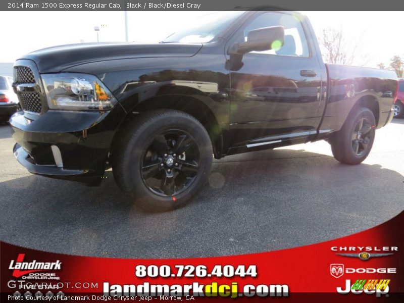 Black / Black/Diesel Gray 2014 Ram 1500 Express Regular Cab