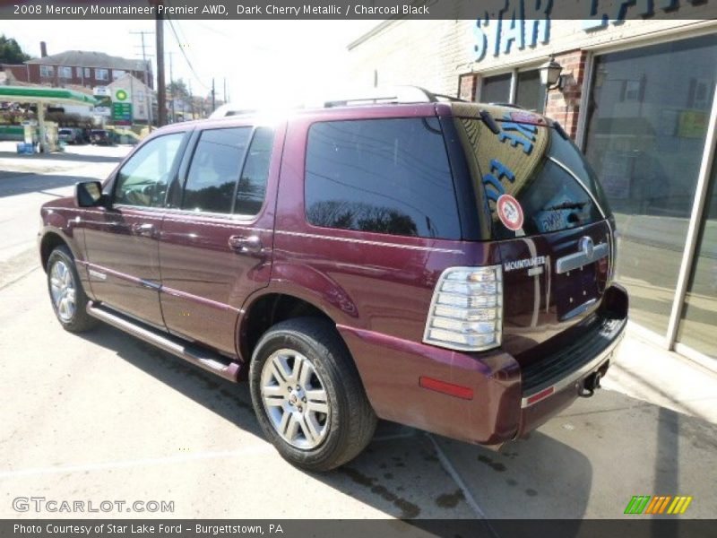 Dark Cherry Metallic / Charcoal Black 2008 Mercury Mountaineer Premier AWD