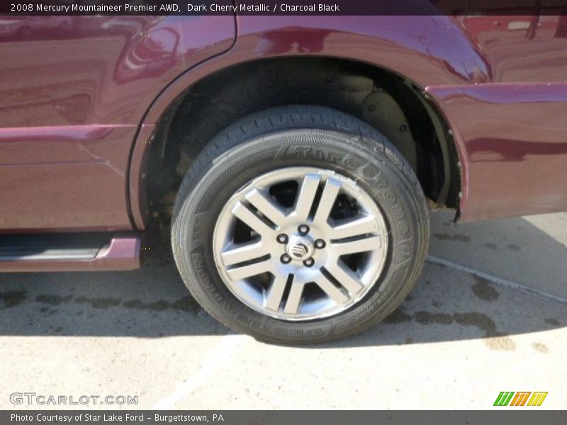 Dark Cherry Metallic / Charcoal Black 2008 Mercury Mountaineer Premier AWD