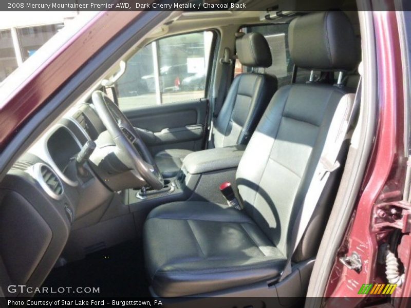 Dark Cherry Metallic / Charcoal Black 2008 Mercury Mountaineer Premier AWD