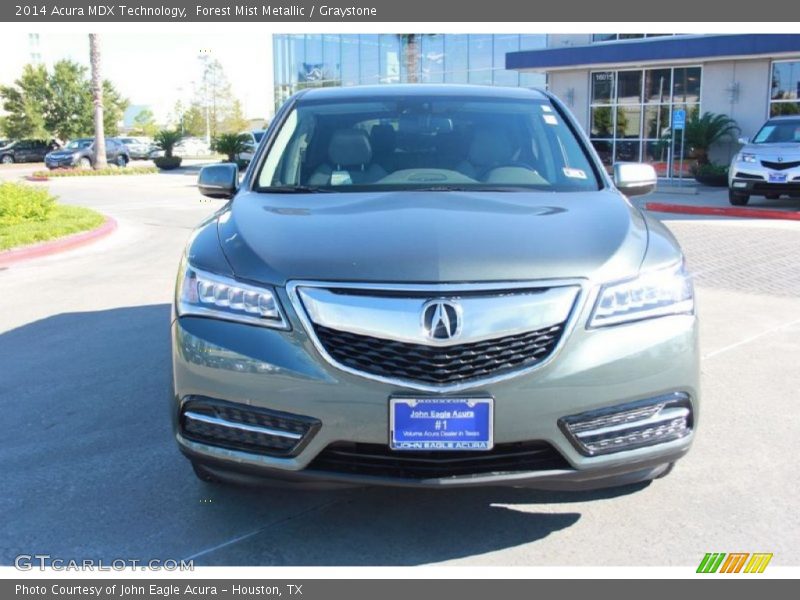 Forest Mist Metallic / Graystone 2014 Acura MDX Technology