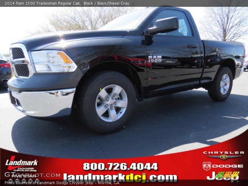 Black / Black/Diesel Gray 2014 Ram 1500 Tradesman Regular Cab