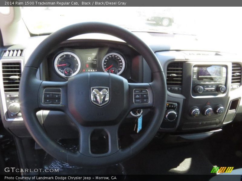 Black / Black/Diesel Gray 2014 Ram 1500 Tradesman Regular Cab