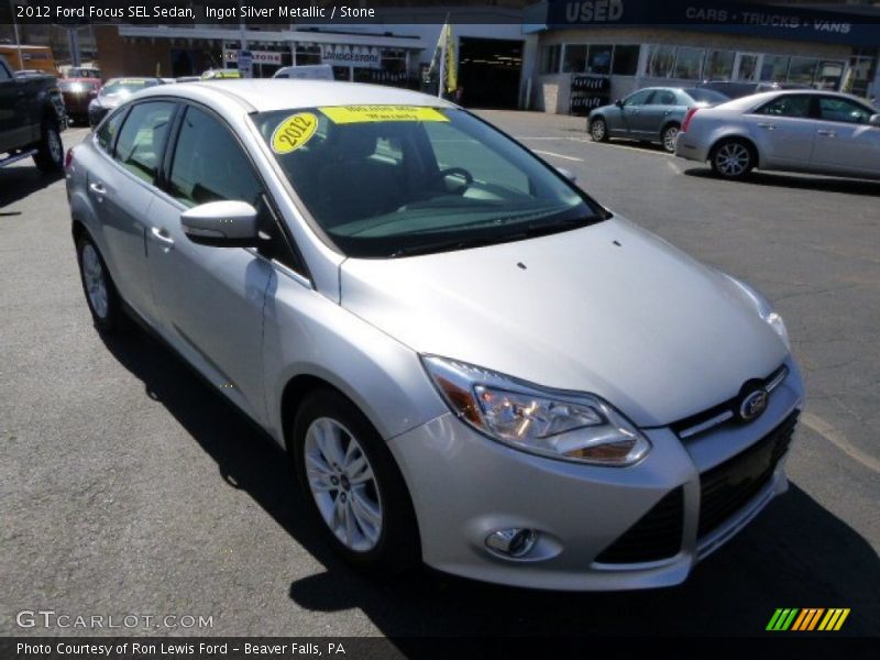 Ingot Silver Metallic / Stone 2012 Ford Focus SEL Sedan
