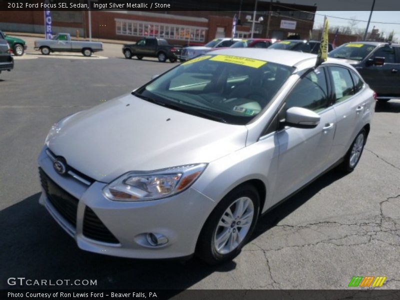 Ingot Silver Metallic / Stone 2012 Ford Focus SEL Sedan