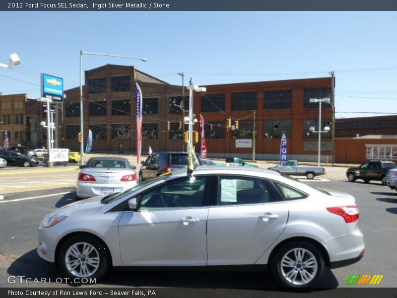 Ingot Silver Metallic / Stone 2012 Ford Focus SEL Sedan