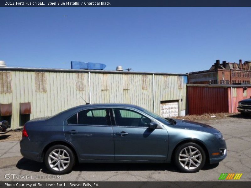 Steel Blue Metallic / Charcoal Black 2012 Ford Fusion SEL