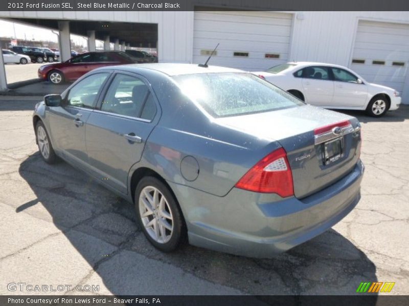 Steel Blue Metallic / Charcoal Black 2012 Ford Fusion SEL