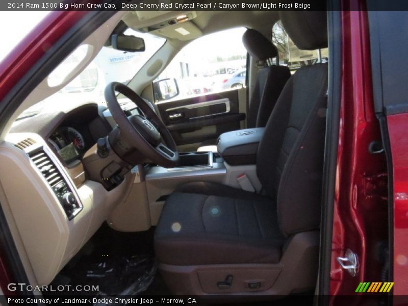 Deep Cherry Red Crystal Pearl / Canyon Brown/Light Frost Beige 2014 Ram 1500 Big Horn Crew Cab