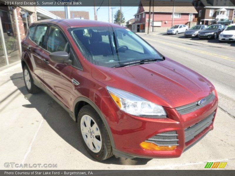 Sunset / Charcoal Black 2014 Ford Escape S